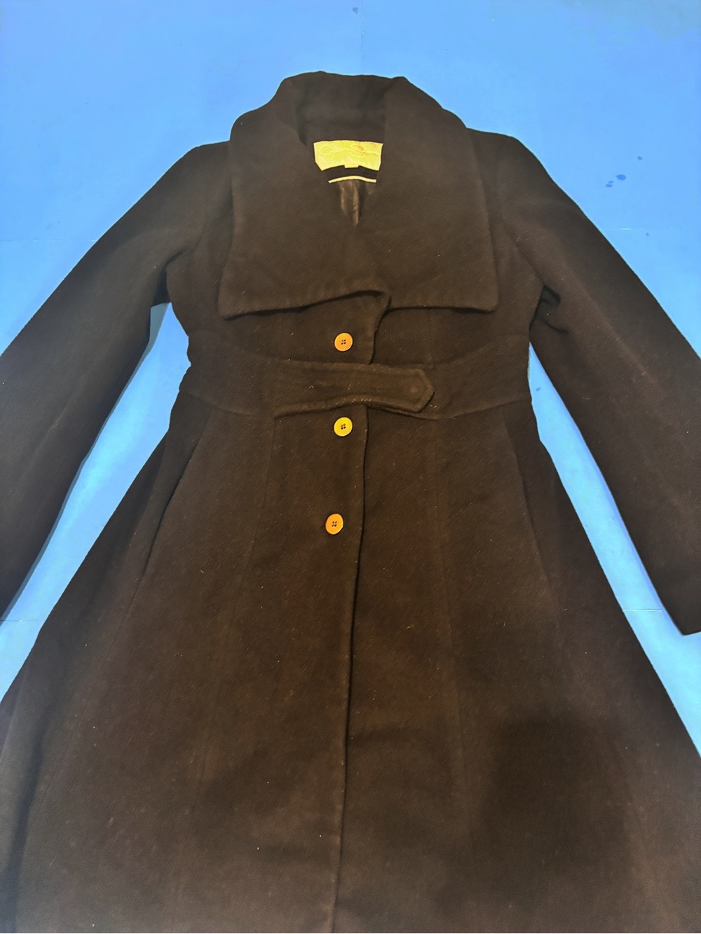 Jessica Simpson Classic Black  A-Line Coat - Picture 4 of 14